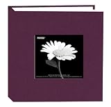 Pioneer 100 Pocket Fabric Frame Cover Photo Album, Wildberry Purple