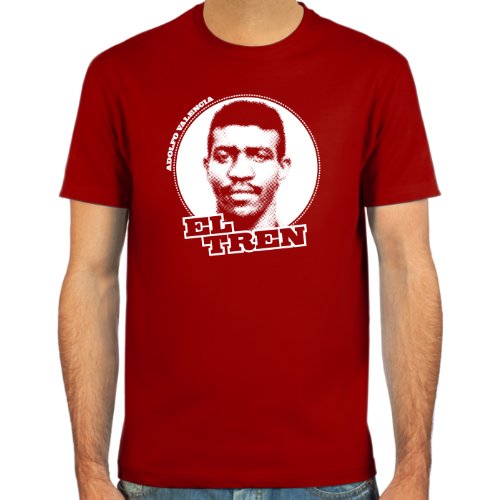 T-Shirt Adolfo “el Tren” Valencia ::: Farbauswahl: skyblue, sand, deepred, schwarz, oliv oder navy ::: Größen: S-XL ::: Fußball-Kult