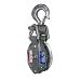 Campbell 3074V 8" Single Steel Safety Locking Snatch Block with Stiff Swivel V Latch Hook, 5000 lbs Load Capacity, 4-1/2" Sheave