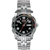 Bulova - Harley Davidson Men's Silver Bracelet Watch Round Black Dial 78C01
