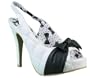 Iron Fist Bowed Over White & Black Platform Shoe Size: 8