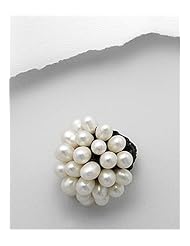 White (Natural) Cotton Waxed Thread Fresh Water Pearl Ring