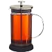 GROSCHE LISBON French press coffee and tea press, 1 liter 34 fl. oz capacity, Glass body with SS filter press, removable silicone grip base, and included spoon