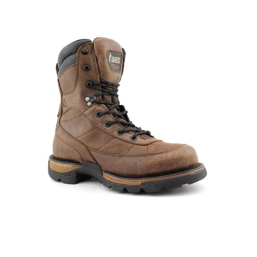 Men's Rocky 8 1/2 inch Long Range Waterproof Work Boots Coffee, COFFEE, 9