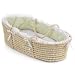 Badger Basket Moses Basket in Natural and Sage Gingham