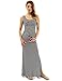 PattyBoutik Mama Striped Scoop Neck Maternity Maxi Dress