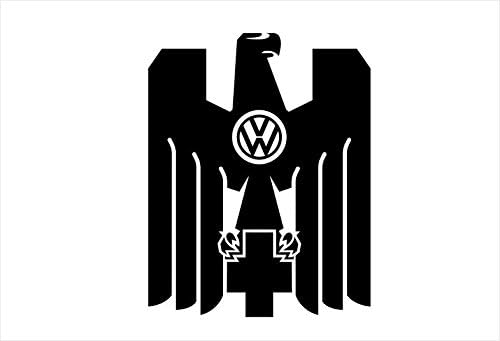 GOStickIT Vw Volkswagen Eagle Vinyl Decal 4" x 6" Red