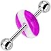 Purple LIFESAVER Barbell Tongue Ring