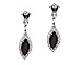 Black Genuine Austrian Crystal Marquee Drop Earring - Formal Jewelry