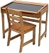 Lipper International Child's Desk With Chalkboard Top & Chair - Pecan