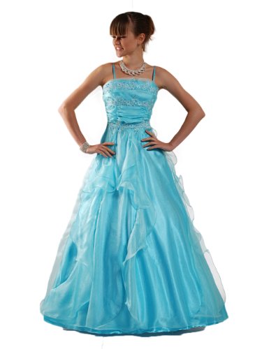 Envie/Paris – 1005 LISA Abendkleid Ballkleid 1-teilig in Türkis Gr.38-50