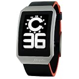 Phosphor Unisex Digital Hour E-INK Curved Leather Band Watch #DH01 by Phosphor