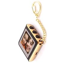 TAO 1.5-Inch  Digital Keychain Frame (Black & Gold)