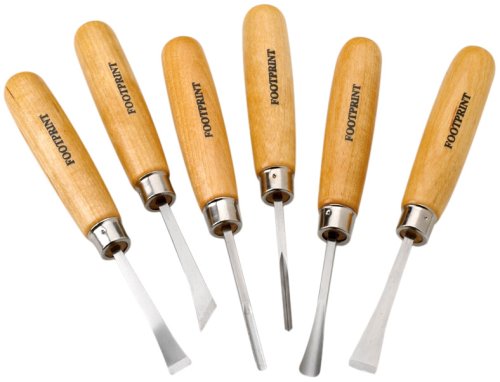 Footprint 101104 Beech Handle 6 piece Mini Carving Set