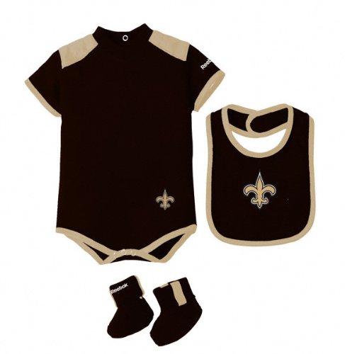 New Orleans Saints 2009 Newborn Creeper, Bib & Bootie Set