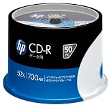 HP データ用CD-R 700MB 52倍速対応 ホワイトワイドプリンタブル 50枚スピンドル CDR80HPWBX50SA