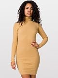 American Apparel Solid Rib Turtleneck Dress