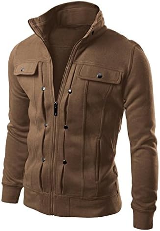 MINSNOWLER Mens Zipper Hoodie Mens Hoodies Jacket Plain Black Hoodie sweatshirt for men sweatshirt tunic men?hoodie camel US XS