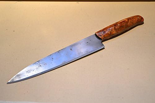8" High Carbon Gyuoto Chef Knife with Cherry Burl Handle