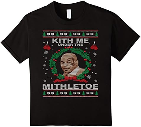 Kids Christmas Tshirt | Kith Me Under the Mithletoe Tshirt 12 Black
