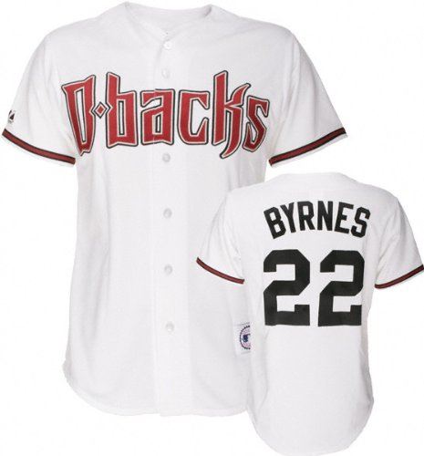 Eric Byrnes White Majestic MLB Home Replica Arizona Diamondbacks Jersey