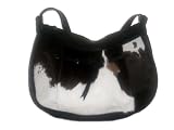 Calf Skin Cow Print Leather Fur Bag Handbag Purse LCP_BLACKFALG1_008