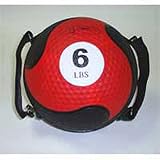 FitBALL 9in Medicine Ball with Straps - 6 lbs.