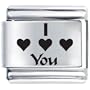 Word I Heart Holiday Italian Charm Bracelet