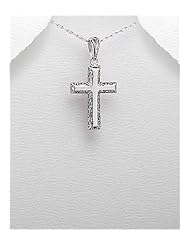 Cross Pendant Necklace In 92.5 Sterling Silver