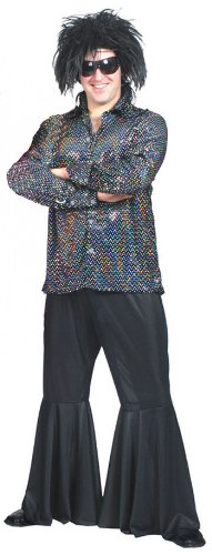 BLACK FLARED TROUSERS 60s 70s