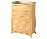 Stork Craft Aspen Five Drawer Chest In Natural