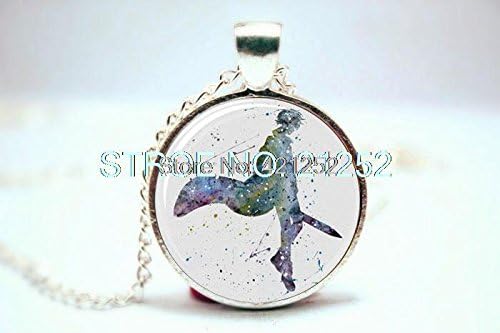 Pretty Lee 2015 Fashion Kirito Anime Sword Art Print Necklace Glass Photo Cabochon Necklace Christmas gift