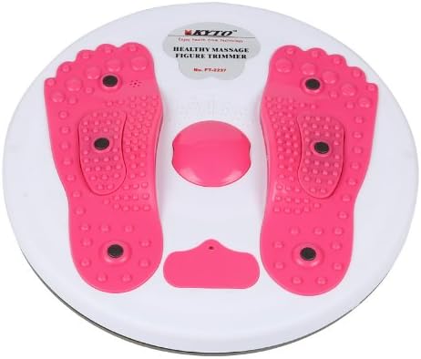 KYTO FT-2237 Figure Trimmer Twisting Waist Ankle Body Aerobic Exercise Foot Massage Calorie Counter, Pink