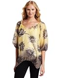 Karen Kane Women's Dip Dye Split Neck Top