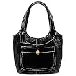 AUTHENTIC COACH ERGO BLACK PATENT LEATHER TOTE 11012