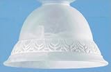 Westinghouse Lighting 81295 Neckless White Swirl Ceiling Fan Light Shade with Arch Design