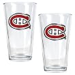 Montreal Canadiens 2pc Pint Ale Glass Set - Primary Logo NHL Hockey