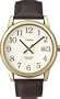 Timex Men's T2N3699J Classic EZ Read Analog Gold Case Brown Leather Strap Watch