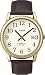 Timex Men's T2N3699J Classic EZ Read Analog Gold Case Brown Leather Strap Watch,Timex,T2N3699J,T2N369