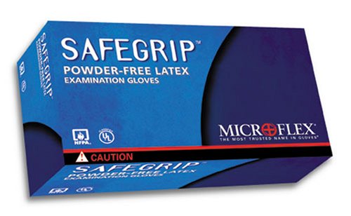 Microflex SG375XL SafeGrip Powder Free Latex Glove Size Extra Large, 50 Box