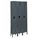Edsal CL5053GY-UN Citadel Steel 3 Wide Traditional Unassembled Single Tier Locker with Recessed Handle, 12" Width x 72" Height x 18" Depth, Gray