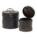 Decorative Leaf Trunks Set of 2 - Brown