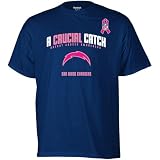 Reebok San Diego Chargers Breast Cancer Awareness The Crucial Catch T-Shirt Large