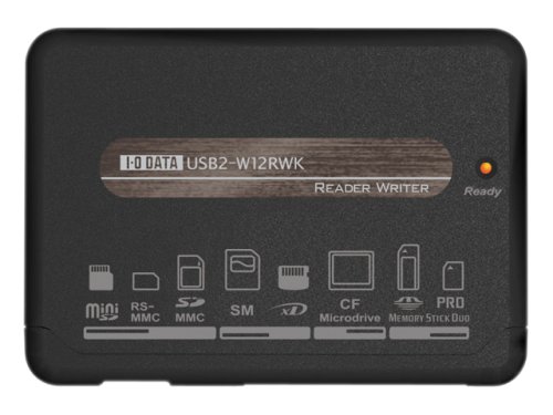 I-O DATA USB2.0/1.1接続 33メディア対応マルチカード リーダー・ライター USB2-W12RWK/B