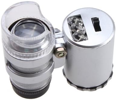 GOEGHING Portable 60X Zoom Microscope Micro Lens For Apple iPhone 4 4S With LED Light and Case Cover