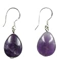 Preciozzo Boucles d'oreilles en Améthyste ovale sur Argent massif 925