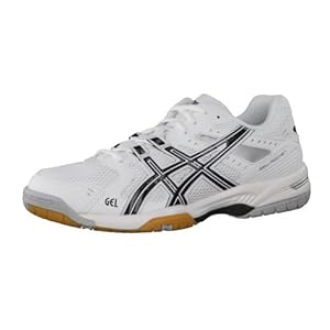 Asics Volleyballschuhe Gel Rocket 6 B207N-0190 42, White-Black-Silver, 42