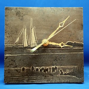 41aXI3mYM5L Downtown Sailboat Travertine Marble Counter Clock