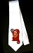 Party Decoration Necktie with primate, chimp, monkey, world, simian, earth, globe