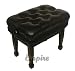 Empire Black Adjustable Piano Bench with Spade Legs - Extra Thick Cushion image 1